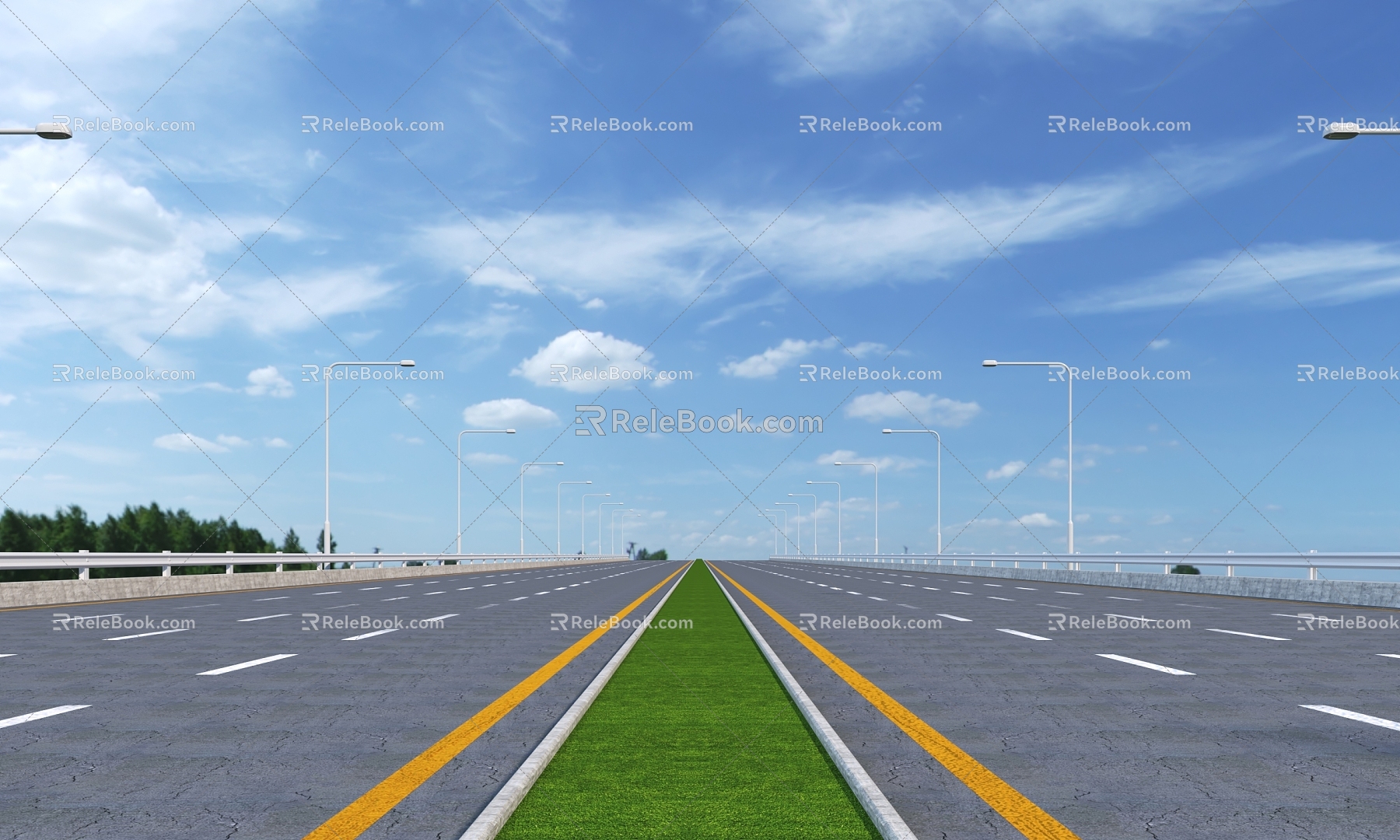 Expressway viaduct 3d model