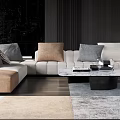 Modern Sofa Coffee Table Combination Italian Sofa Coffee Table Combination 3d model