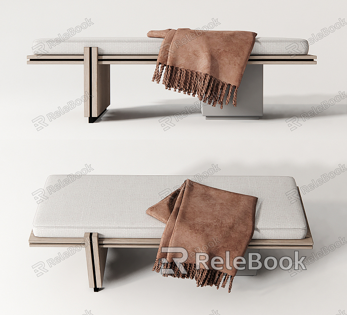 Modern Bed End Stool Bench Shoe Stool Low Stool model