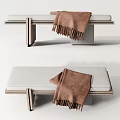 Modern Bed End Stool Bench Shoe Stool Low Stool 3d model