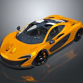 Yellow Luxury Sports Car With Sleek Modern Exterior And Black Rims