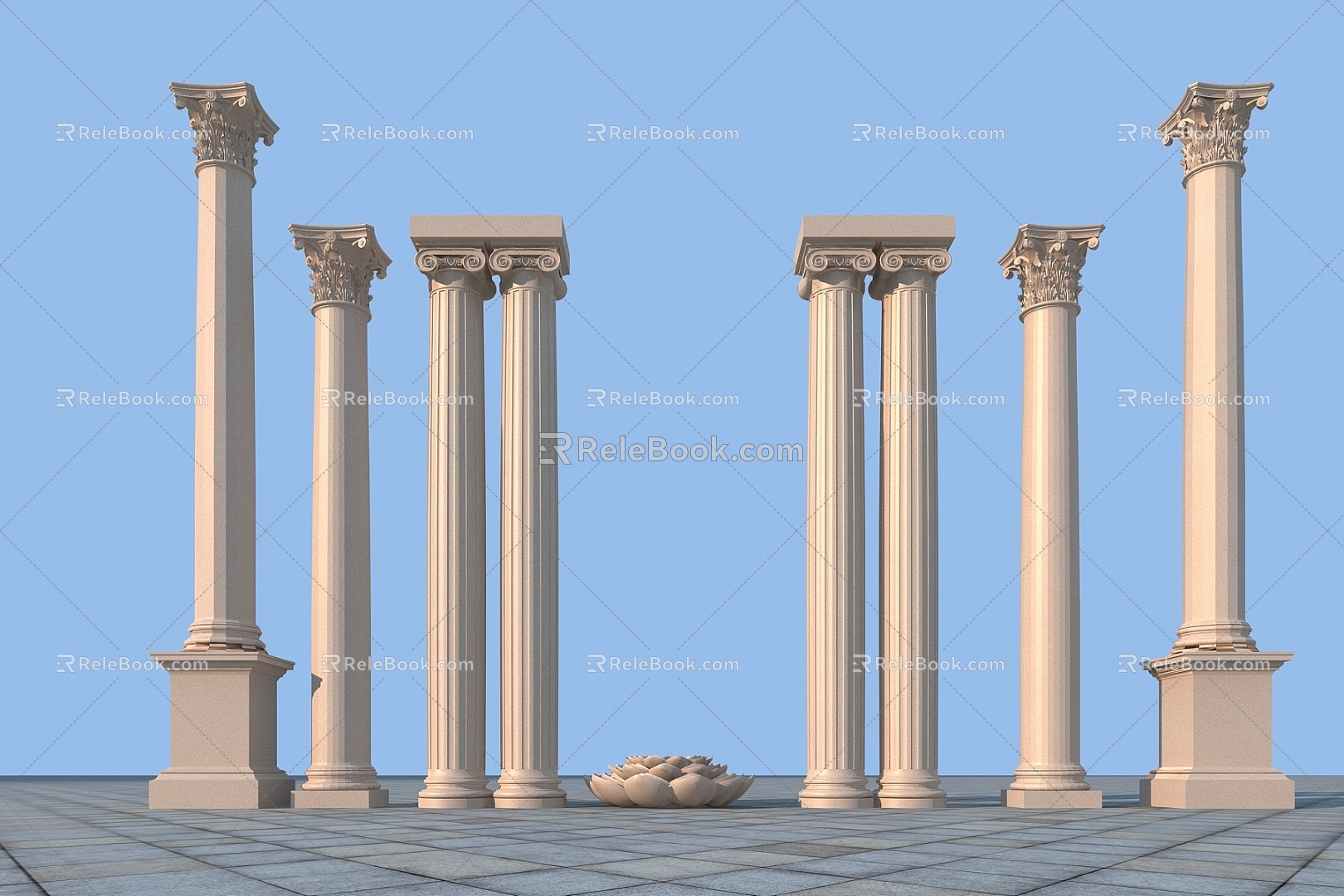 European column 3d model