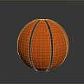 Orange Basketball With Black Stripes For Home Sports And Recreational Use