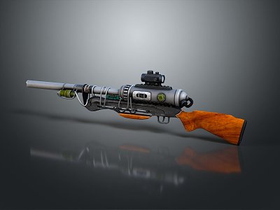 rifle semi-automatic rifle combat rifle battle rifle carbine war rifle attack rifle 3d model