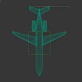 Modern Blue And White Airplane Design With Wings Engines And Tail Structure