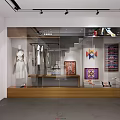 Modern Clothing Store Interior With Mannequins Clothes And Decorative Display Shelves