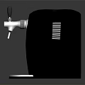 Modern Black Water Dispenser With Sleek Design And Stainless Steel Faucet