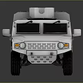 White Armored Functional Vehicle With UN Logos And Protective Structure 3d model