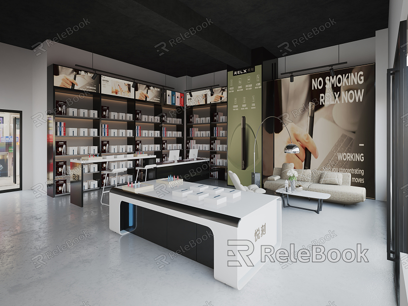 Modern Store Electronic Cigarette Shop model