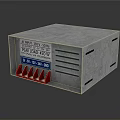 Computer Power Supply Unit With Metal Case Red Terminals And 2500W Peak Load 3d model