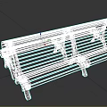 Durable Wooden Slatted Outdoor Bench With Sturdy Metal Legs For Garden Seating