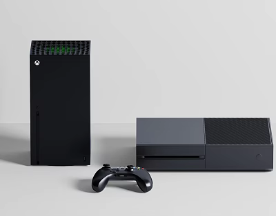 Entertainment Electronics With Game Consoles And Controller For Modern Gaming Setup 3d model