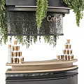 Modern Bar Cafe Front Desk 3d model