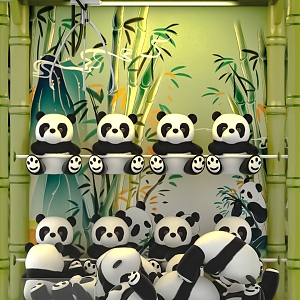 Panda doll machine 3d model