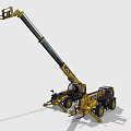 JCB Heavy Duty Construction Machinery With Fork Attachments And Yellow Exterior