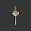 Golden Weapon Pistol with Unique Spiral Barrel Black Grip and Distinctive Design