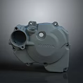 Honda Gray Mechanical Engine Cover With Metal Holes And Mounting Points Design