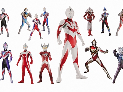 2D Cartoon Character Ultraman Silhouette model