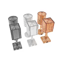 Modern Geometric Transparent Floor Lamps In Multiple Colors For Home Decor