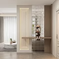Modern porch partition aisle 3d model