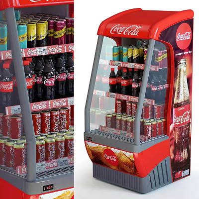 Modern Freezer Coke Beverage Freezer 3d model Modern Freezer Coke Beverage Freezer 3d model