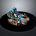 Miniature Daily Life Items Decorative Collection With Tableware And Small Furniture