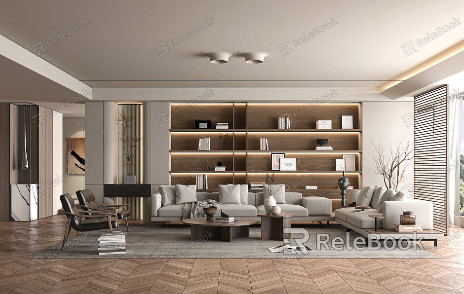 Middle Style Home Living Room model