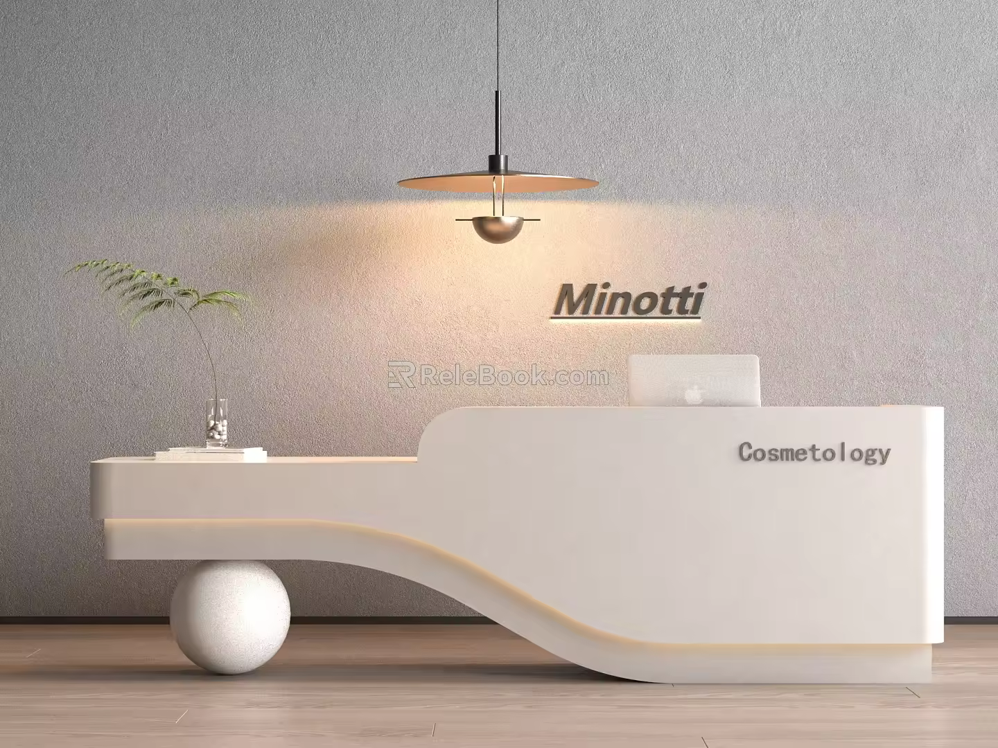 Modern Front Desk Reception Desk Reception Desk Bar Reception Hall 3d model