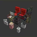 Comfortable Red Single Chair For Home Theater With Popcorn Holder And Cup Holders