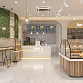Duo Rui Si Dessert Shop Interior With Hanging Lights Glass Display Case And Fresh Pastries