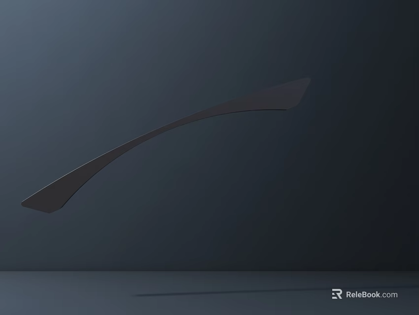 Modern Minimalist Floor Lamp With Sleek Curved Metal Design For Interior Decor 3d model 