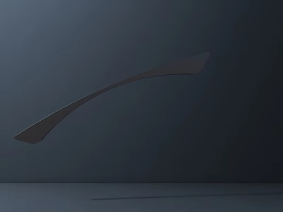 Modern Minimalist Floor Lamp With Sleek Curved Metal Design For Interior Decor 3d model