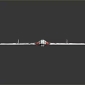 Futuristic Metallic Spaceship Design With Sleek Wings Glowing Lights And Advanced Structure