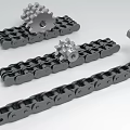 Industrial Equipment With Metal Gears And Drive Chains Mechanical Components