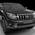 Black Toyota SUV Car With Modern Front Grille And Lights