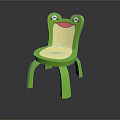 Cute Green Frog Shaped Children's Chair with Playful Design and Comfortable Seat