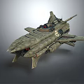 Futuristic Cosmic Spaceship With Armored Hull And Aerodynamic Design For Space Exploration