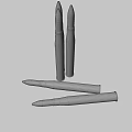 Brass Artillery Shells With Black Warheads And Red Markings On Dark Background