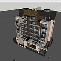 Modern Multistory Apartment Building Exterior Featuring Balconies Windows And Stone Facade