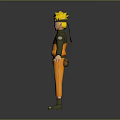 Anime Naruto Character with Spiky Yellow Hair and Orange Jumpsuit Appearance