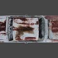 Old Rusty Car With Open Hood Vintage Exterior And Worn Details