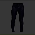 Dark Slim Fit Denim Jeans With High Waist Design For Casual Fashion