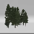 Decorative Ornament Set Featuring Green Pine Trees For Home Decor