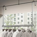 Stainless Steel Clothes Drying Rack Hooks Mounted Over Window For Hanging Clothes