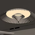 Elegant Modern Ceiling Light With Radiant Metal Frame And Marble Center Design