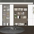 Modern bookcase 3d model