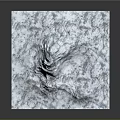 Serene Garden Landscape Featuring Snow Covered Mountain Model With Textured Surface And White Gray Tones