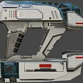 science fiction pistol 3d model