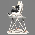Industrial Safety Testing Equipment With Mannequin On Metal Frame Seat Structure