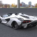 White Lamborghini Convertible Sports Car With Modern Sleek Exterior Design